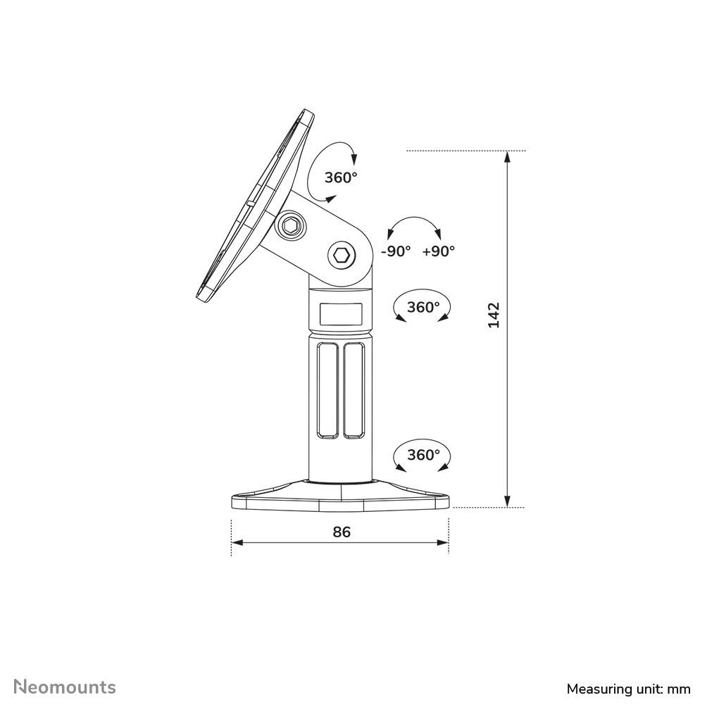 Neomounts SPEAKER-W100BLACK Soporte para altavoz - universal - movimiento completo